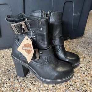 HARLEY-DAVIDSON Women's High Heel Motorcycle Boots Size 5.5